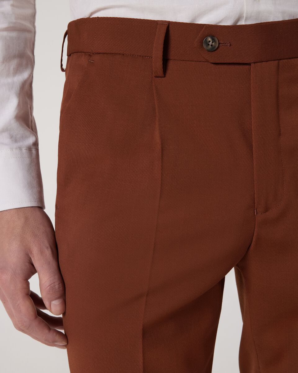 Wool Blend Tailored Pant, Terracotta, hi-res